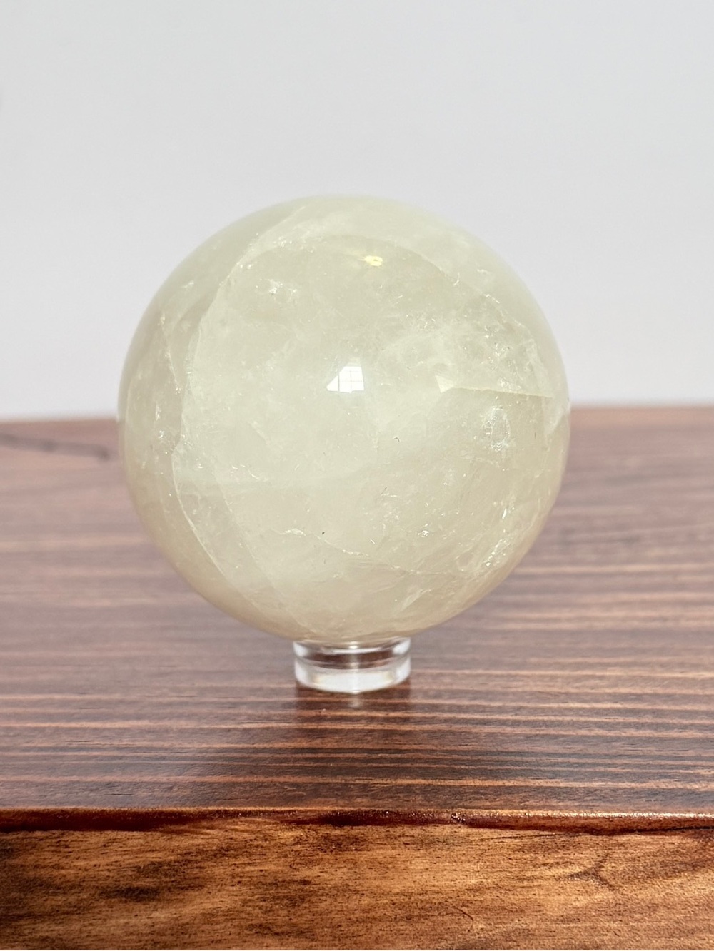 Natural Milky Quartz Sphere – 60mm Polished White Crystal Orb